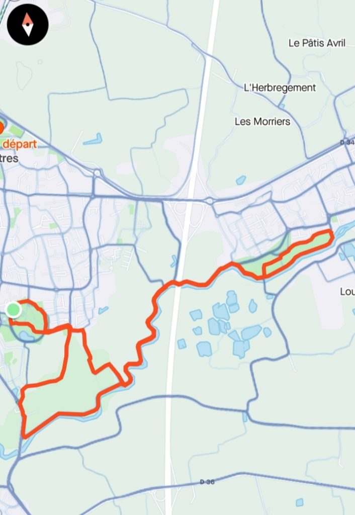 tracé du circuit de Chartres