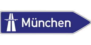 panneau indicateur de munich écrit en allemand