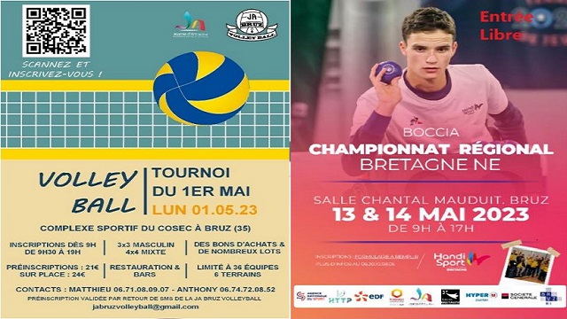 Tournoi de Volley et Championnat régional de Boccia en Mai